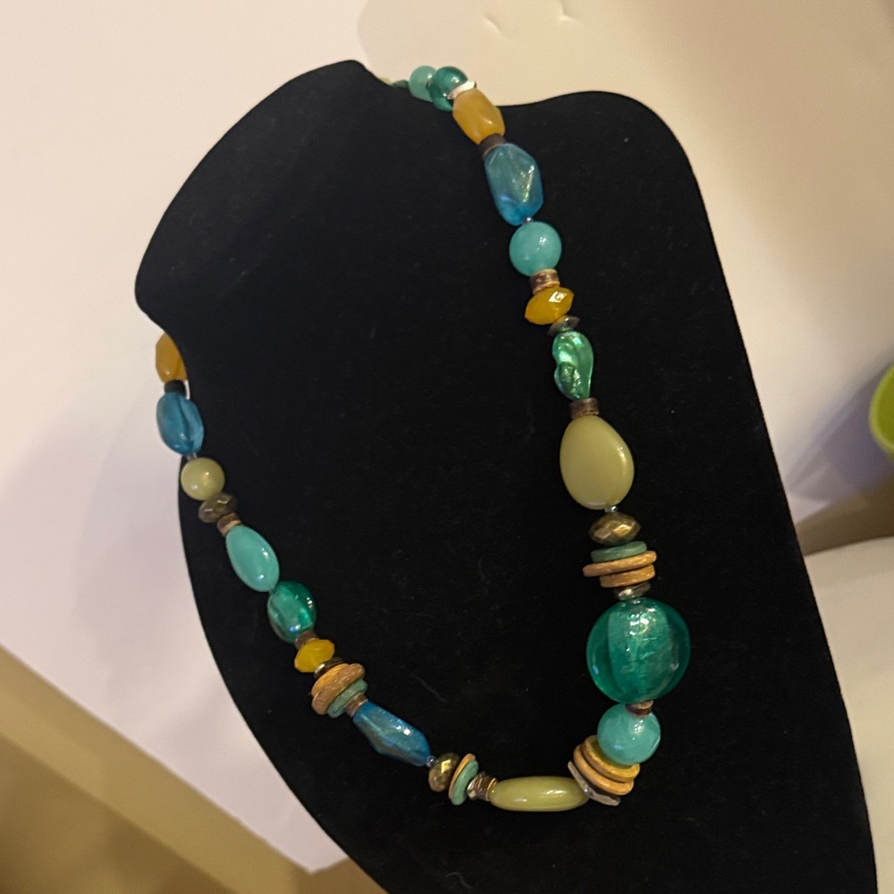Ruby Rd. Turquoise and Amber Beaded Necklace - Picture 7 of 17